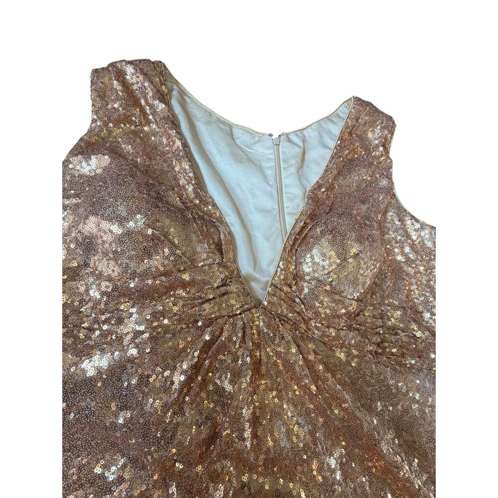 NWT Gold Sequined Renz Amelia Gown - Plus Size - Picture 12 of 16